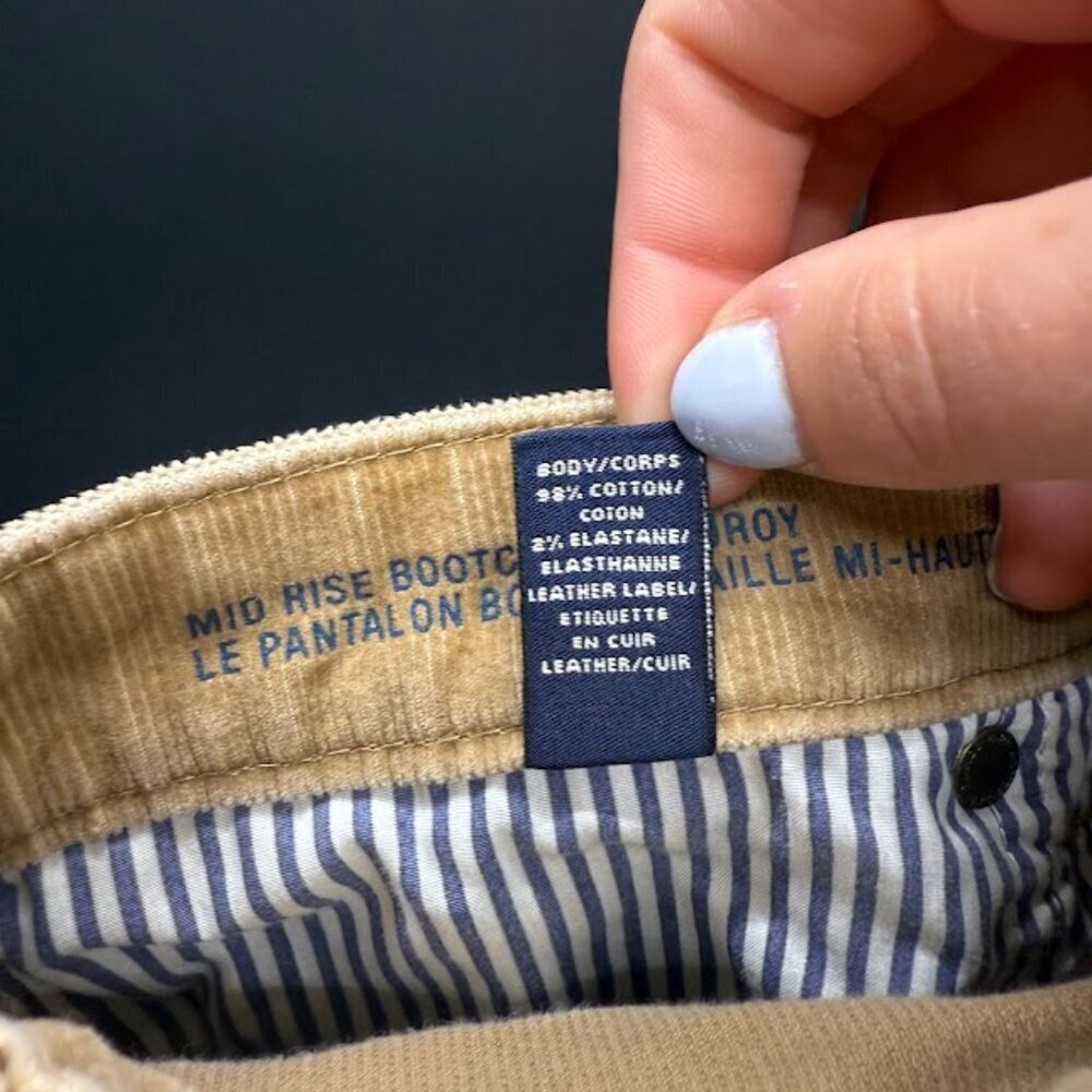 Lands End Mid Rise Bootcut Corduroy Pants - Picture 6 of 6